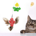 Miniatyrbild 2 av 5: Elektrisk kattretande pinne rolig interaktiv fågel blomma design elektrisk katt leksak för inomhus utomhus