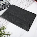 Miniatyrbillede 5 af 10: Laptop Sleeve Case Soft PU Læder Computer Beskyttende Håndtaske med Krog og Loop Fastener12in
