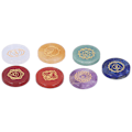 Miniatyrbilde 6 av 10: 7 Chakra MultiStone Pyramide Fargerik Stein Naturlige Edelstener Dekor Ornamenter