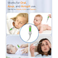 Miniatyrbild 3 av 6: Digital Termometer för Vuxna och Barn, 8s Snabbavläsning Oral Termometer för Bebisar med 3 Färgers Bakgrundsbelysning, °C/°F Omkopplingsbar, Feberlarm