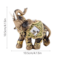 Miniatyrbillede 4 af 5: Lucky Feng Shui Grøn Elefant Statue Skulptur Rigdom Figur Gave Hjem Indretning M