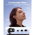 Pikkukuva 6 / 6: Langattomat nappikuulokkeet Bluetooth-kuulokkeet, 40 tunnin toistoaika Stereo IPX5 vedenpitävät nappikuulokkeet, LED-virranäyttö Langattomat nappikuulokkeet mikrofonilla Black