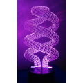 Miniatyrbild 1 av 8: Spiral Tornado 3D Nattlampa LED Illusion Lampa Sängbordsskrivbord