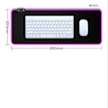 Miniatyrbillede 3 af 10: RGB Gaming Musemåtte, LED Blød Ekstra Stor Udvidet Computer Tastatur og Musemåtte, Vandtæt Skridsikker Gummibase til Gamer(31,5 x 15,7 Tommer)