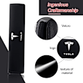 Miniatyrbild 2 av 5: 2-pack bilbältesöverdrag ersättning för Tesla - Mjuka tvättbara mikrofiberläder bälteskuddar (röda)
