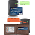 Miniatyrbillede 5 af 7: Pung til mænd - ægte læder RFID-blokerende bifold stilfuld pung med 2 ID-vindue Galaxy Coffee