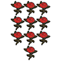 Miniatyrbillede 7 af 10: Broderi Klud Mærkat DIY Klæbende Dekorative Tøj Patches til Taske Tørklæde Tøj Reparation DekorationRose