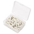 Miniatyrbilde 2 av 10: 200 stk runde kuleplasttrykknapper Tommelfingerknapper Dekorative DIY-verktøy (hvit)