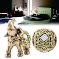 Miniatyrbillede 6 af 6: Heldig Feng Shui Grøn Elefant Statue Skulptur Rigdom Figur Gave Hjem Indretning L