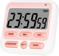 Digital Kök Timer, PÅ/AV-brytare, 12/24 timmars C Pink