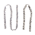 Miniatyrbild 1 av 10: 2PCS Resin Rhinestone Strips Ribbons Crystal Glitter Rhinestone Trim för DIY Sko Väska Kläder Halsband