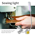 Miniatyrbillede 8 af 10: Dual Colors 20 LED-lampe Symaskine med Magnetisk Base Switch