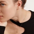 Miniatyrbild 2 av 5: Halsband för kvinnor, flickor guldpläterat bokstavshalsbandhänge