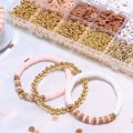 Miniatyrbilde 5 av 7: Armbåndssett for vennskap med gullperler, leireperler, smykker og armbåndssett for tenåringsjenter, sjarmarmbåndsett med bokstavperlesett for T Multicolour6