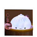 Miniatyrbild 2 av 7: Söt Dumpling-lampa USB-laddningsbar Silikon Squishy Light