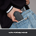 Miniatyrbillede 4 af 7: Logitech M350 Pebble trådløs mus med Bluetooth eller 2,4 GHz-modtager, lydløs, slank computermus med stille klik Black