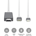 Miniatyrbild 2 av 5: [Apple-certifierad] Lightning till HDMI-adapterkabel, 1080P Digital AV Sync Audio & Video-kontakter Sladd för TV/Projektor/Monitor-6,6ft Vit