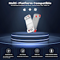 Miniatyrbild 2 av 7: Bluetooth-kontroller för iPhone, Android, direkt spel, låg latens, telefonkontroller spelkontroll joystick för Galaxy S23 S22 S21 20 Ultra, iPhone 14 13 1 White