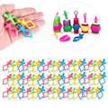 Miniatyrbillede 10 af 10: 60 stk. Bobbin Fixing Clip Spole Silikon AntiDrop Nippelformet Syning Broderi