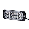 Miniatyrbilde 5 av 11: 12-24V Lastebil Bil 12 LED Blinkende Strobe Nødlys Blinkende Lys Hvit/Gul