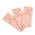 Miniatyrbillede 6 af 7: 100 stk. håndlavede etiketter i mikrofiber - holdbare, klare tryk, glatte, praktiske, prægede etiketter Pink