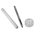 Miniatyrbilde 1 av 10: 2,5 mm hullpunch i skinn + verktøy for montering av 8 mm metallplagg