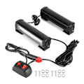 Miniatyrbillede 1 af 11: 1V2 Frontgitter Strobe Lygtepane Høj lysstyrke Bil Advarselsblink 18Wx2  12V-24V