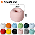 Miniatyrbillede 2 af 7: Elegant Mini Keramik Tandbørsteholder Stativ til Badeværelse Forfængelighed Bordplader, Pink Pink