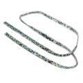Miniatyrbilde 1 av 9: 1 meter Hotfix Rhinestone Mesh Chain Dekorativt Belte for Brudekjole Halskjede Grønn