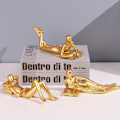 Miniatyrbillede 5 af 6: Tænker Skulptur Moderne Abstrakt Tænker Statue Gangbord Stue Harpiks Læser Stil Ornament Læser C