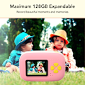 Miniatyrbilde 2 av 5: Direkte kamera 2 tommers HD-skjerm 16MP USB-lading 1080P videoopptak MP3-funksjon barnekamera med papirruller snor