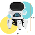 Miniatyrbild 5 av 5: Pioneer Dansande Robot - Gående Dansande Elektronisk Robotleksak för Barn med Disco Blixtljus och Dansmusik - Batteridriven White