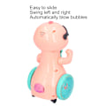 Miniatyrbild 5 av 7: Elektrisk bubbelmaskin för barn, automatisk bubbelmaskin, tecknad anka bubbelblåsare med ljus