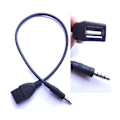 Miniatyrbillede 3 af 5: 0,18 m USB hun til 3,5 han lyd stik bilnavigation/lyd AUX adapter kabel GPS, 3-pak