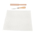 Miniatyrbillede 3 af 10: Latch Hook Tool Kit Blank Rug Hooking Mesh Canvas Træhåndtag Hæklekrog til Tæppe Gobelin