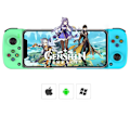 Miniatyrbillede 1 af 6: Bluetooth-controller til iPhone, Android, direkte afspilning, lav latenstid, telefoncontroller-gamepad-joystick til Galaxy S23 S22 S21 20 Ultra, iPhone 14 13 1 Green+Blue