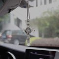 Pikkukuva 3 / 5: Auton koristeet Metalli ja Kristalli Timantti Risti Jeesus Kristillinen Auton Takapeilin Ripustin Ripustettava Auton Muotoilu Tarvikkeet Auto Dekoraatio