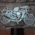 Miniatyrbild 4 av 8: 3D Illusion Nattlampa Motorcykel 7 Färgförändrande Touch Switch USB-driven LED Dekoration Bordlampa för Semester Födelsedag Jul Halloween