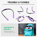 Miniatyrbillede 3 af 7: Halslæselampe, Genopladelig LED Boglampe til Læsning i Sengen, 3 Lysstyrkeindstillinger Halsboglamper, Natlampe, Bærbar Bøjbar Arm Halslampe Purple