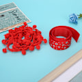 Miniatyrbild 9 av 9: 2 st 25 mm band/10 mm bolltryck band DIY presentförpackningsmaterial klädnad prydnad tillbehör Typ 1
