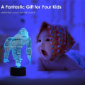 Miniatyrbilde 3 av 7: Panda 3D LED Lys Illusionslys for Barn Optisk Illusions 7 Farge Skiftende 3D Lys for Barnerom Hologrammer Atmosfærisk Lampe 3D Illusions