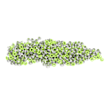 Miniatyrbilde 2 av 10: 500 stk trykknapper i jernmateriale, flate, glatte, lyse overflater, lette, fargerike syknapper YK4/5C22 (fluorescerende grønn)