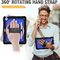 Miniatyrbild 3 av 8: Skal för iPad Air 11 tum (M2 2024), Stötsäker Design med Pennhållare/Skärmskydd/Roterande Handrem, Skyddande Fodral för Blue New iPad Pro 11 2024