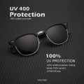Miniatyrbillede 3 af 6: Polariserede solbriller til mænd og kvinder, halvramme, solbriller til kørsel, UV-blokering Matte Tortoise & Black