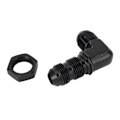 Miniatyrbillede 10 af 11: 90 Graders 8 AN Flare Bulkhead Adapter Genanvendelig Flare Slange Union Bulkhead Adapter med Møtrik