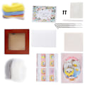 Miniatyrbild 2 av 10: Nålfiltningskit Fotoram Ullfiltning Tillbehör Djur Plyschdocka DIY Material216# Moln Kyckling