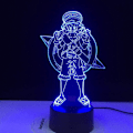 Miniatyrbild 3 av 7: One Piece Luffy 3D Illusionslampa med Smart Touch, RGB-effekt, USB-driven, Kreativ 3D Japansk Animelampa