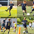 Miniatyrbillede 5 af 5: Fodboldtrøjesæt, Real Madrid NO.10 Fodboldtrøje til Drenge Piger, Åndbar Hurtigtørrende Fodboldkostume XL