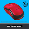 Pikkukuva 5 / 8: Logitech M220 SILENT langaton hiiri, 2,4 GHz USB-vastaanottimella, 1000 DPI optinen seuranta, 18 kuukauden paristo, ambidextrous, yhteensopiva PC:n, Macin ja kannettavan kanssa Red