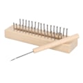 Miniatyrbild 6 av 10: Trävävstol med vävhake Trävävstol Set för Halsduk Sock Hat Sjal Gobeläng DIY Projekt Stickning